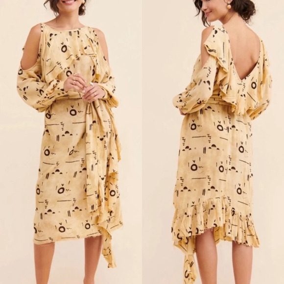 Free People One Teaspoon Azteca Gypsy Midi Dress - Picture 1 of 8